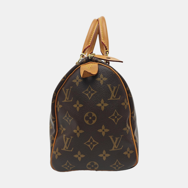 SPEEDY 25 Monogram Coated Canvas Brown