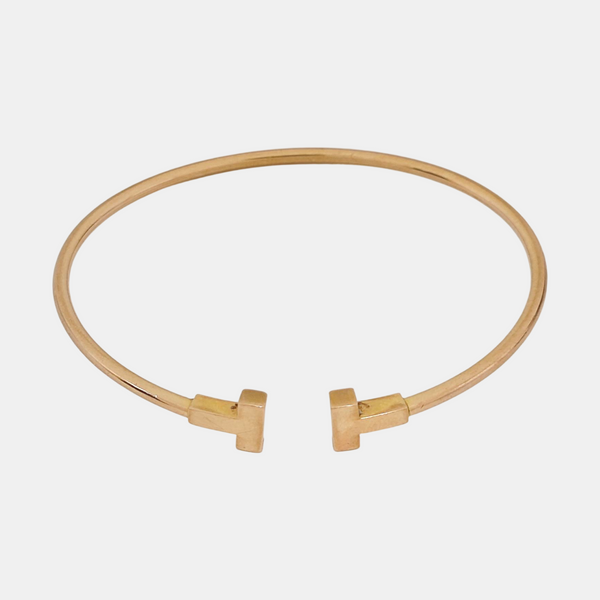 Tiffany T 18k Rose Gold Bangle