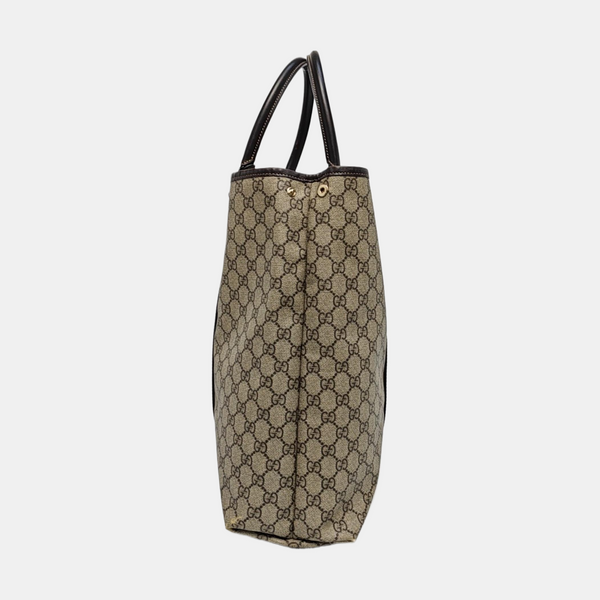 Monogram Coated Canvas Tote Bag Beige