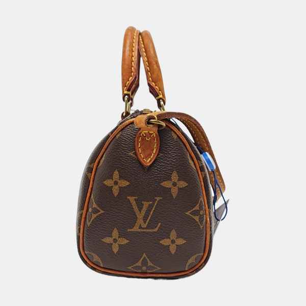 SPEEDY Nano Monogram Coated Canvas Brown