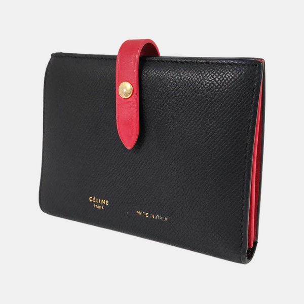 STRAP Calfskin Black Wallet