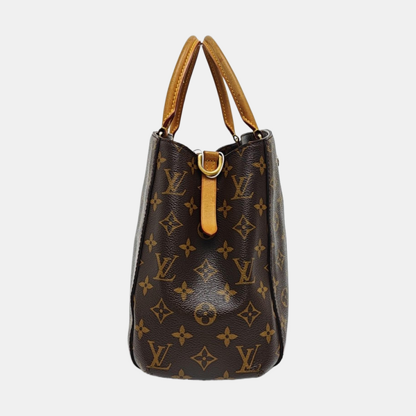 MONTAIGNE GM Monogram Coated Canvas Brown
