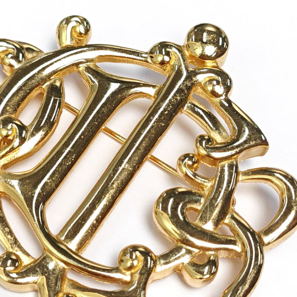 Metal Gold Brooch