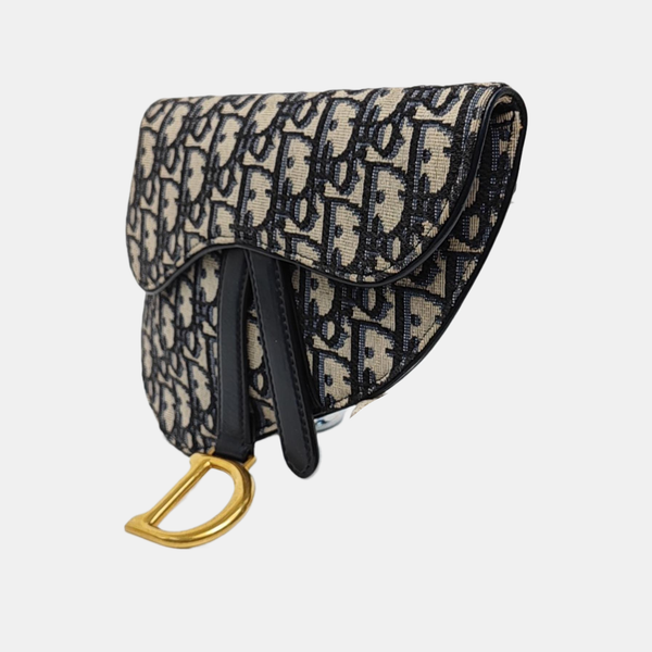 Saddle Mini Oblique Canvas Blue