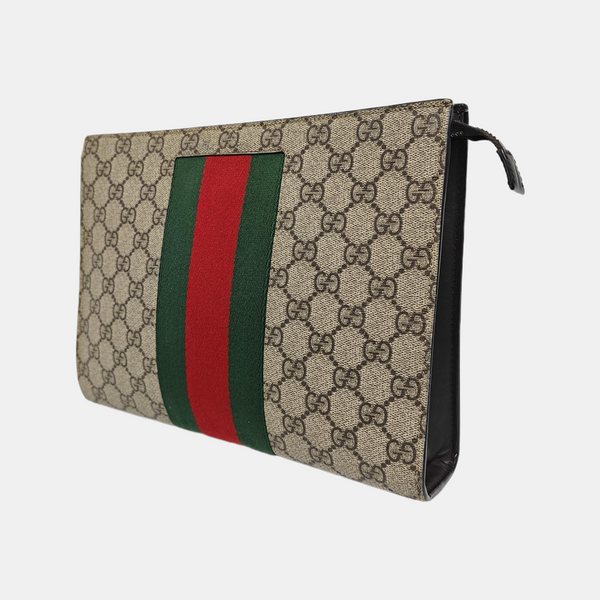 GG Supreme Monogram Coated Canvas Black
