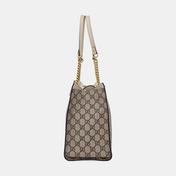 Authenticated pre-owned Padlock Medium Monogram Coated Canvas Beige - Shoulder Bag at Looply