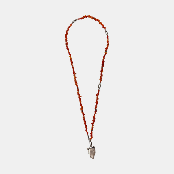 925 Sterling Silver Orange Necklace