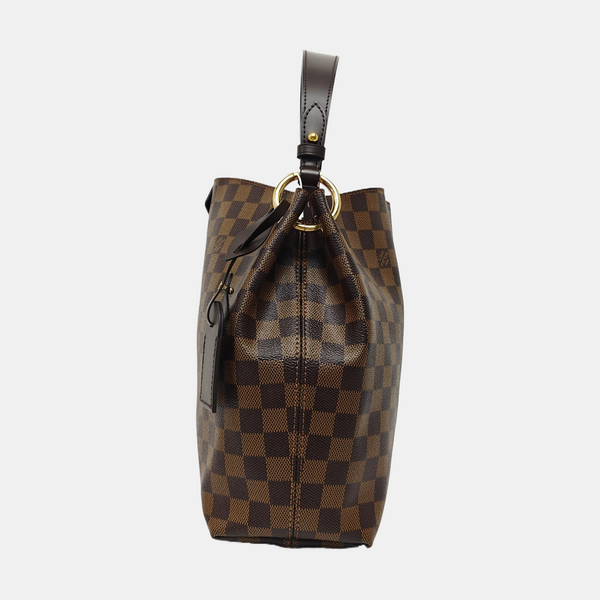GRACEFUL PM Damier Ebene Coated Canvas Brown
