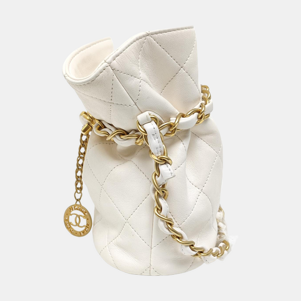 Quilted Lambskin White