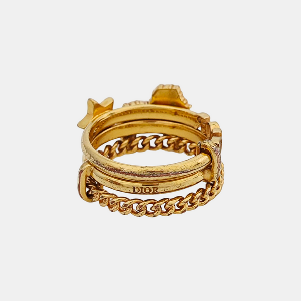 Diorable Metal Gold Ring EU 54