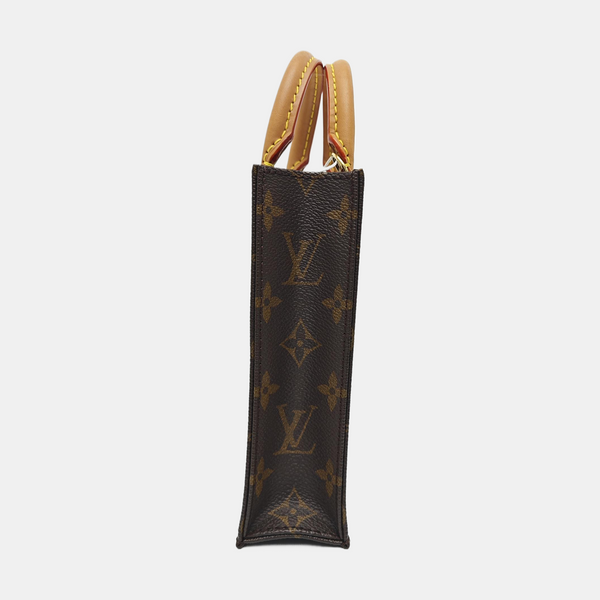 SAC PLAT Mini Monogram Coated Canvas Brown