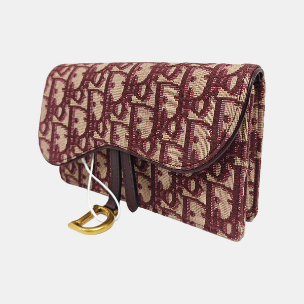 Saddle Mini Oblique Canvas Red