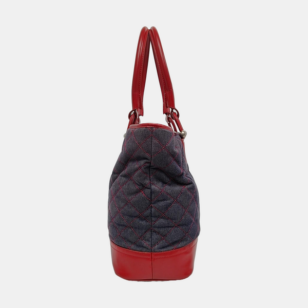 Quilted Canvas Medium Gray