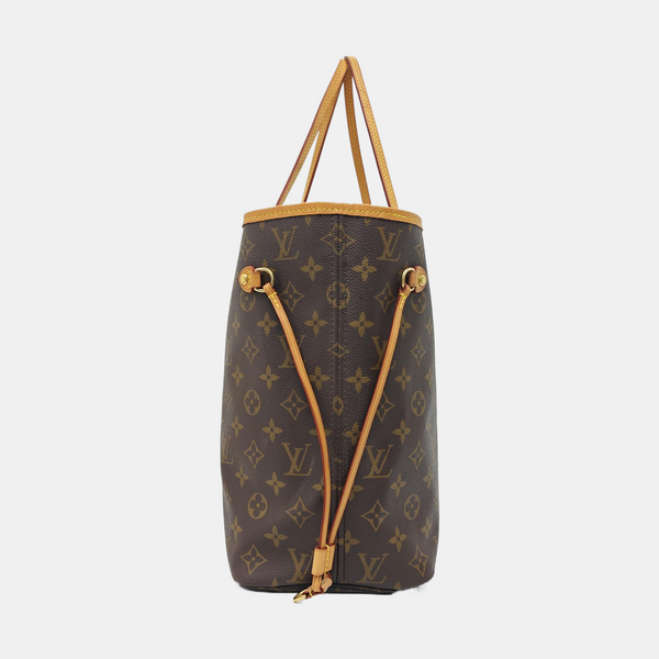 NEVERFULL MM Monogram Coated Canvas Brown