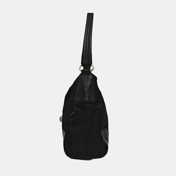 Nylon Top Handle Bag Black