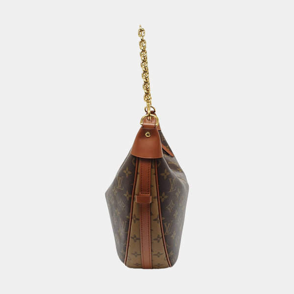 LOOP HOBO Monogram Coated Canvas Brown
