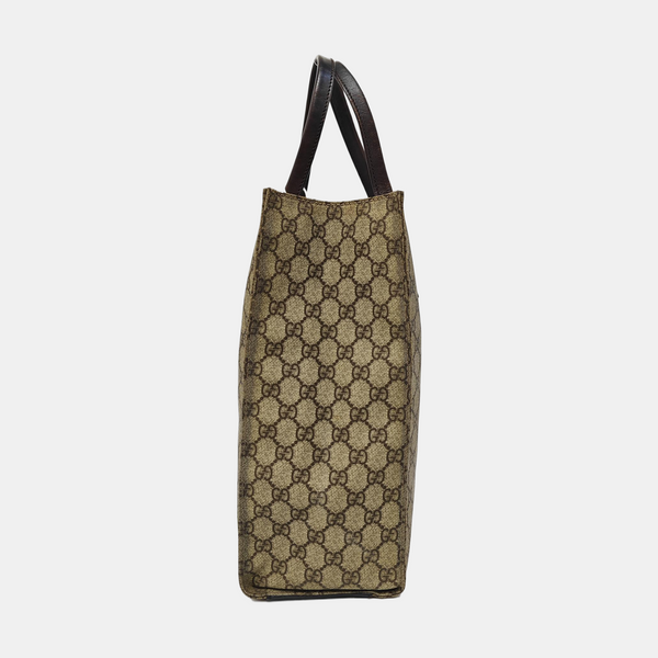 Monogram Coated Canvas Tote Bag Black