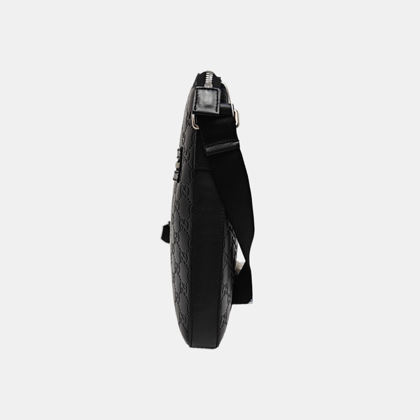 Signature Medium Monogram Calfskin Black