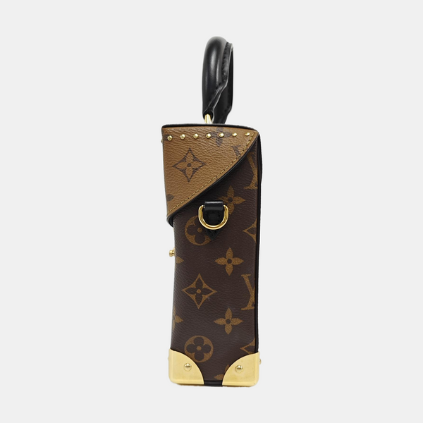 CAMERA BOX Monogram Coated Canvas Brown
