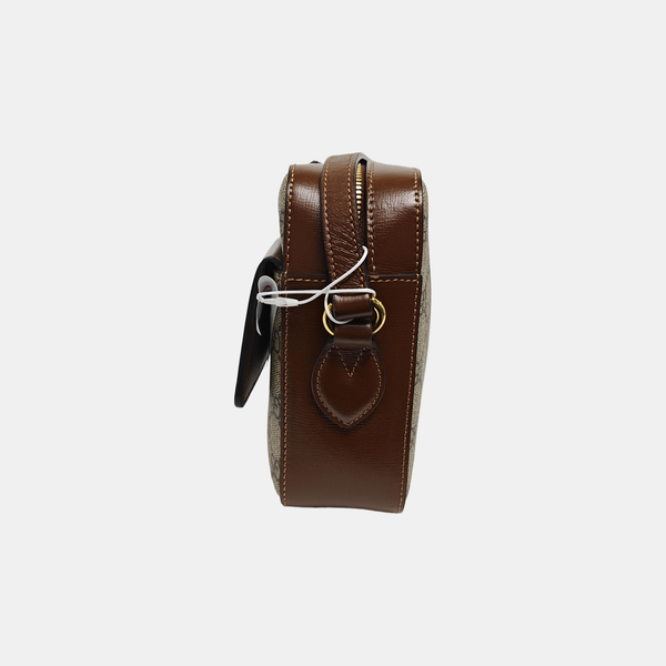Authenticated pre-owned Horsebit 1955 Small Coated Canvas Beige - Shoulder Bag at Looply