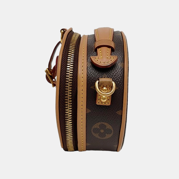 BOITE CHAPEAU Mini Monogram Coated Canvas Brown