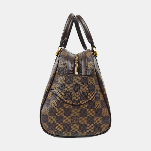 DUOMO Damier Ebene Coated Canvas Brown