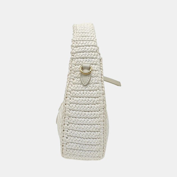 Fabric Shoulder Bag White