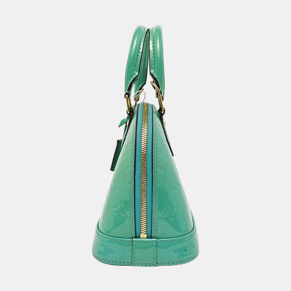 ALMA BB Monogram Patent Leather Green