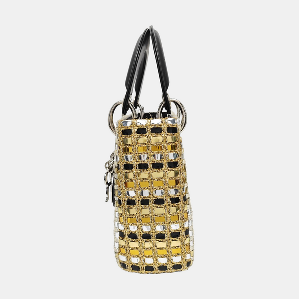 Authenticated pre-owned Lady Dior Mini Fabric Multicolor - Tote Bag at Looply