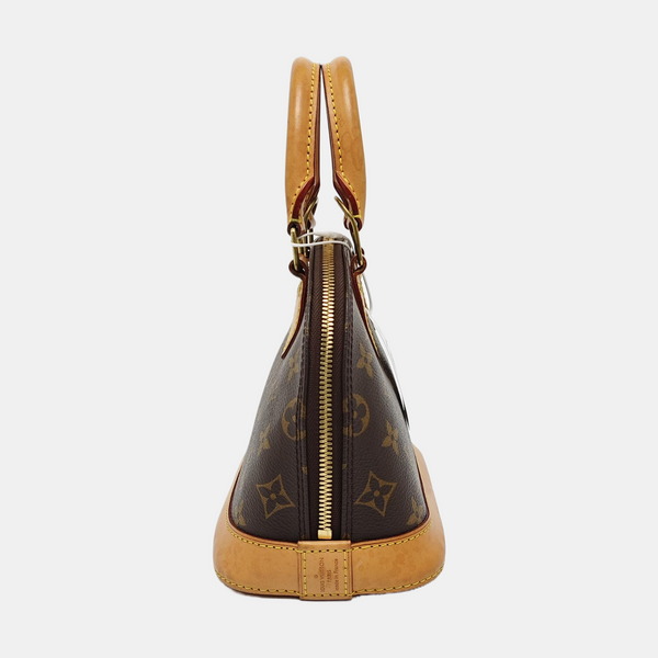 ALMA BB Monogram Coated Canvas Brown
