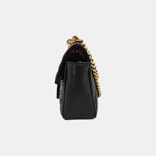 GG Marmont Small Quilted Calfskin Black