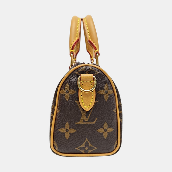 SPEEDY Nano Monogram Coated Canvas Brown