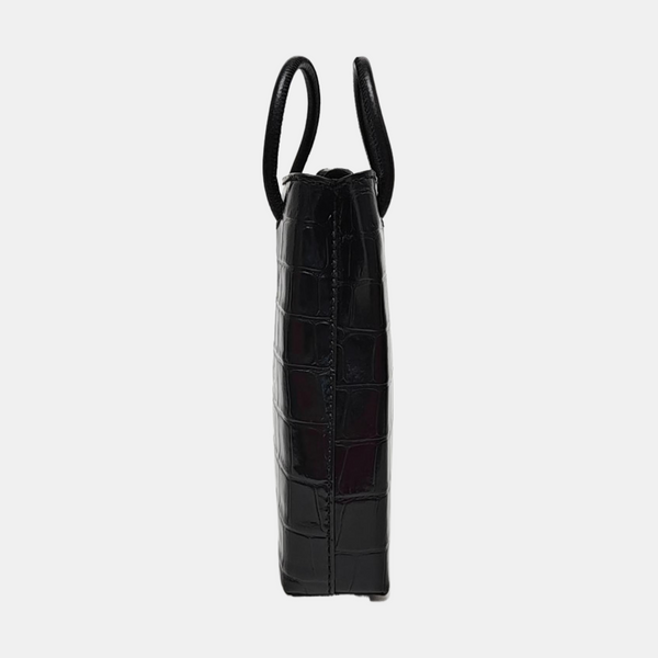 Shopping Bag Calfskin Black