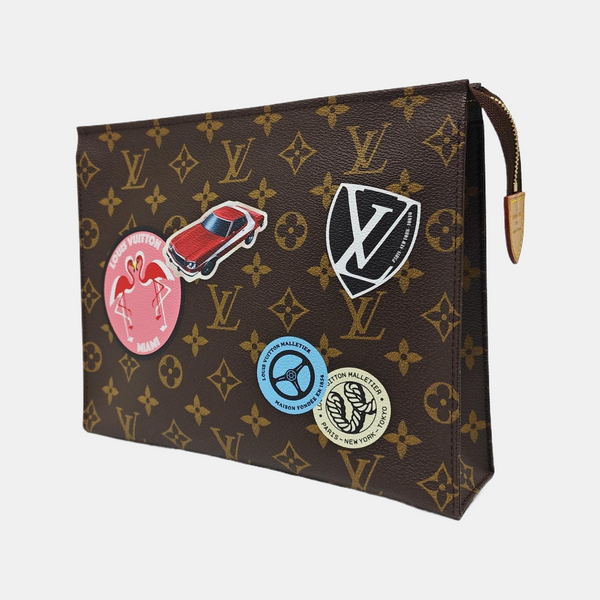 TOILET POCKET 26 Monogram Coated Canvas Brown