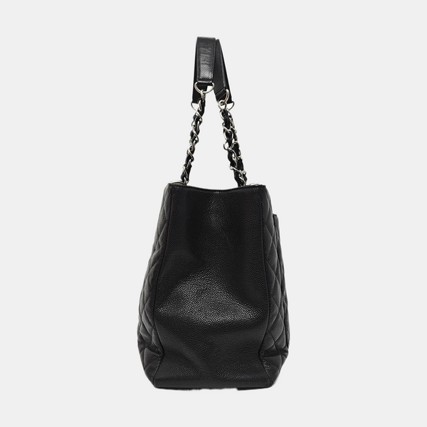 CHANEL GST Extra Large Quilted Grained Calfskin Black