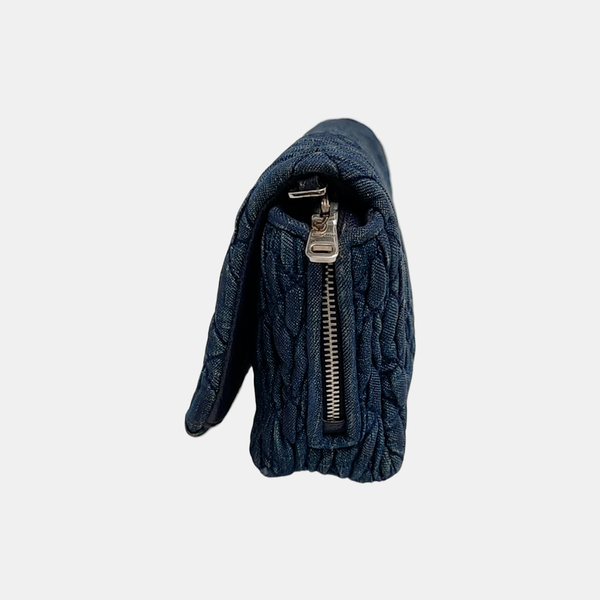 Crystal Quilted Denim Blue