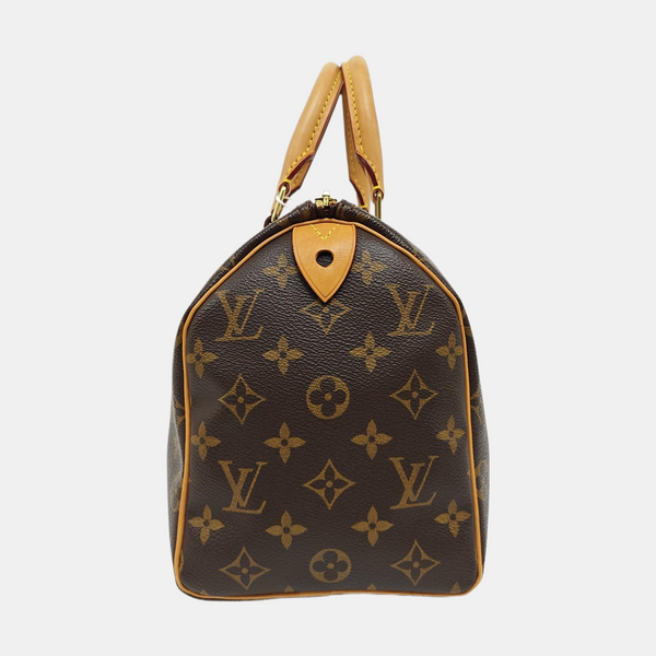 Authenticated pre-owned SPEEDY 25 Monogram Coated Canvas Brown - Shoulder Bag at Looply