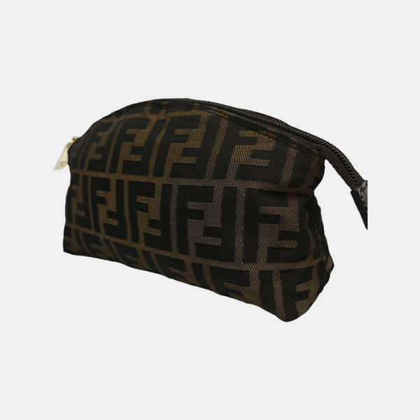 Monogram Fabric Clutch Brown