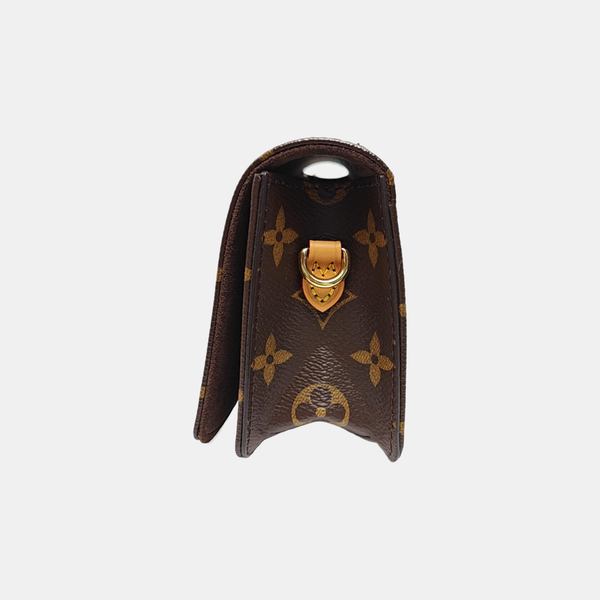 Lily Monogram Coated Canvas Brown