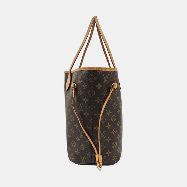 NEVERFULL MM Monogram Coated Canvas Brown
