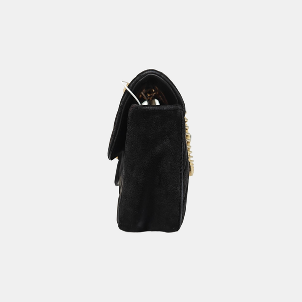 GG Marmont Small Quilted Velvet Black