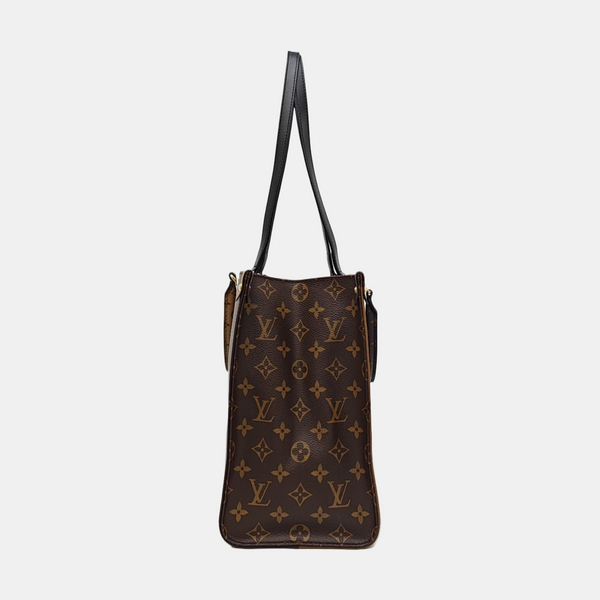 ONTHEGO MM Monogram Coated Canvas Brown