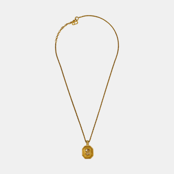 Petit CD Metal Gold Necklace
