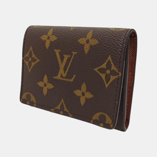 ENVELOPPE Monogram Coated Canvas Brown Card Holder