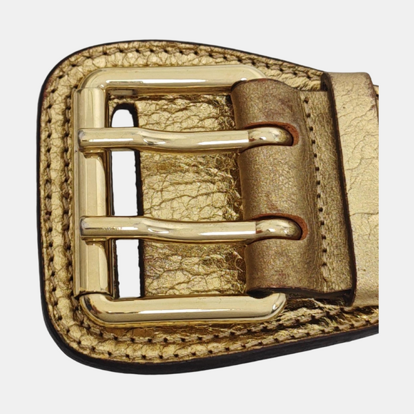 Leather Belt Gold