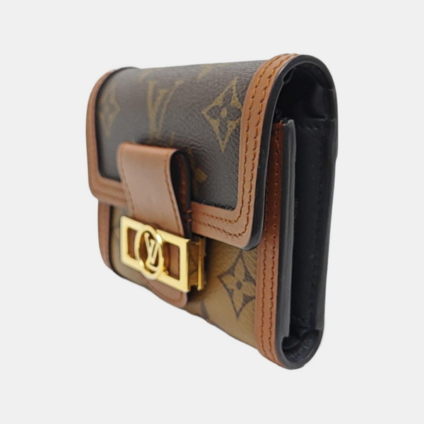 DAUPHINE Monogram Coated Canvas Brown Wallet