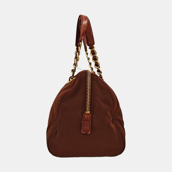 Fabric Tote Bag Brown