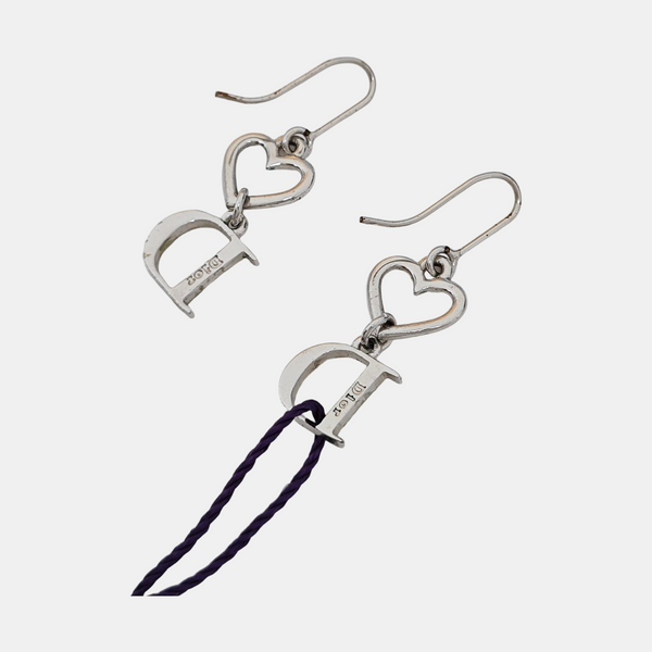 CD Swing Metal Silver Stud Earrings