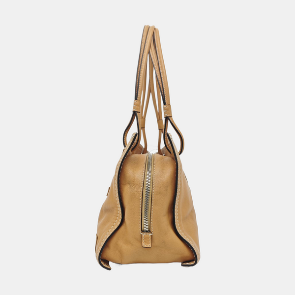 Quilted Calfskin Tote Bag Yellow