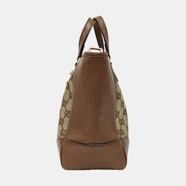 Bree Monogram Coated Canvas Beige